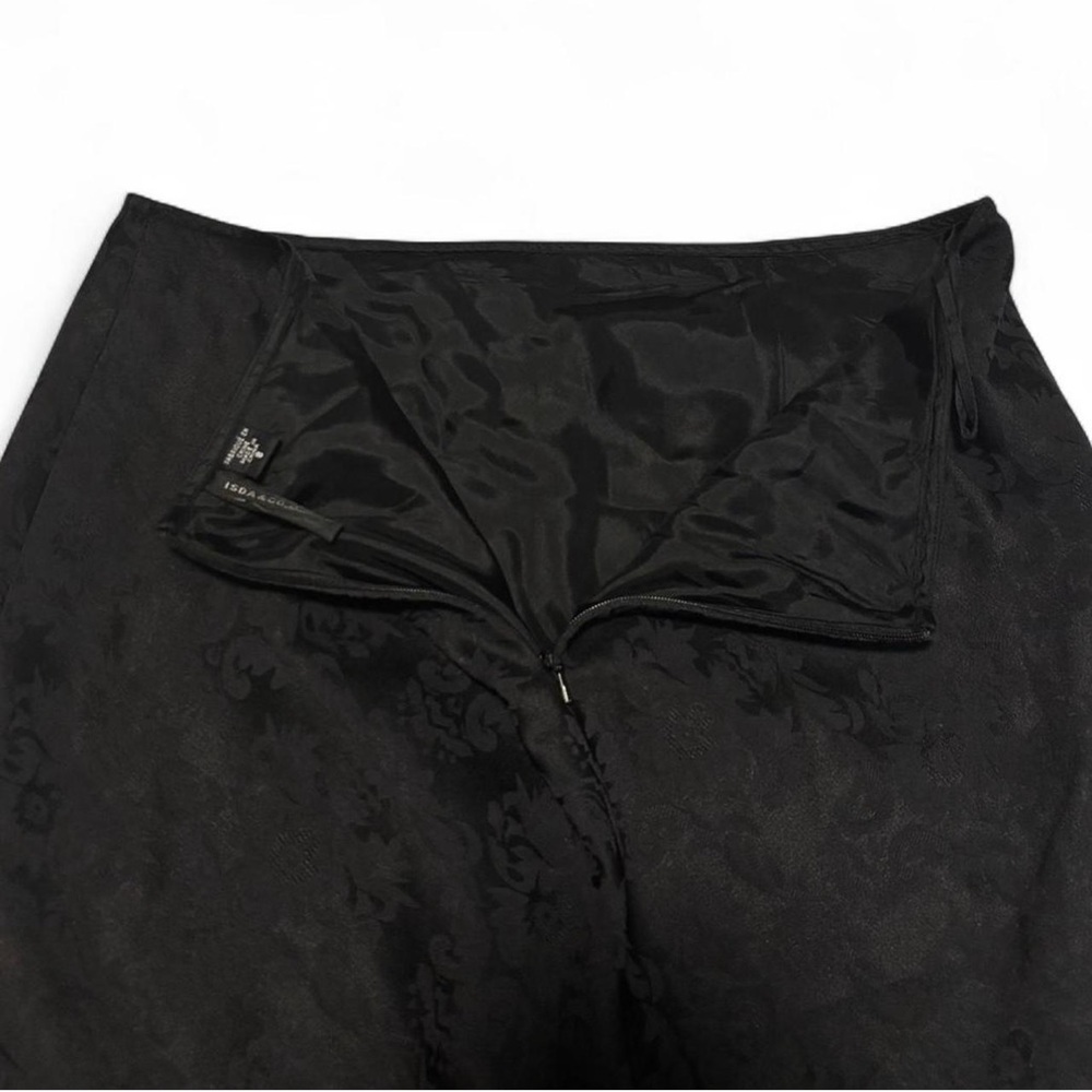 VTG y2k Sz 8 Jacquard Maxi Skirt Grunge Goth Slip Look Bias Cut Satin Whimsigoth - Picture 6 of 8